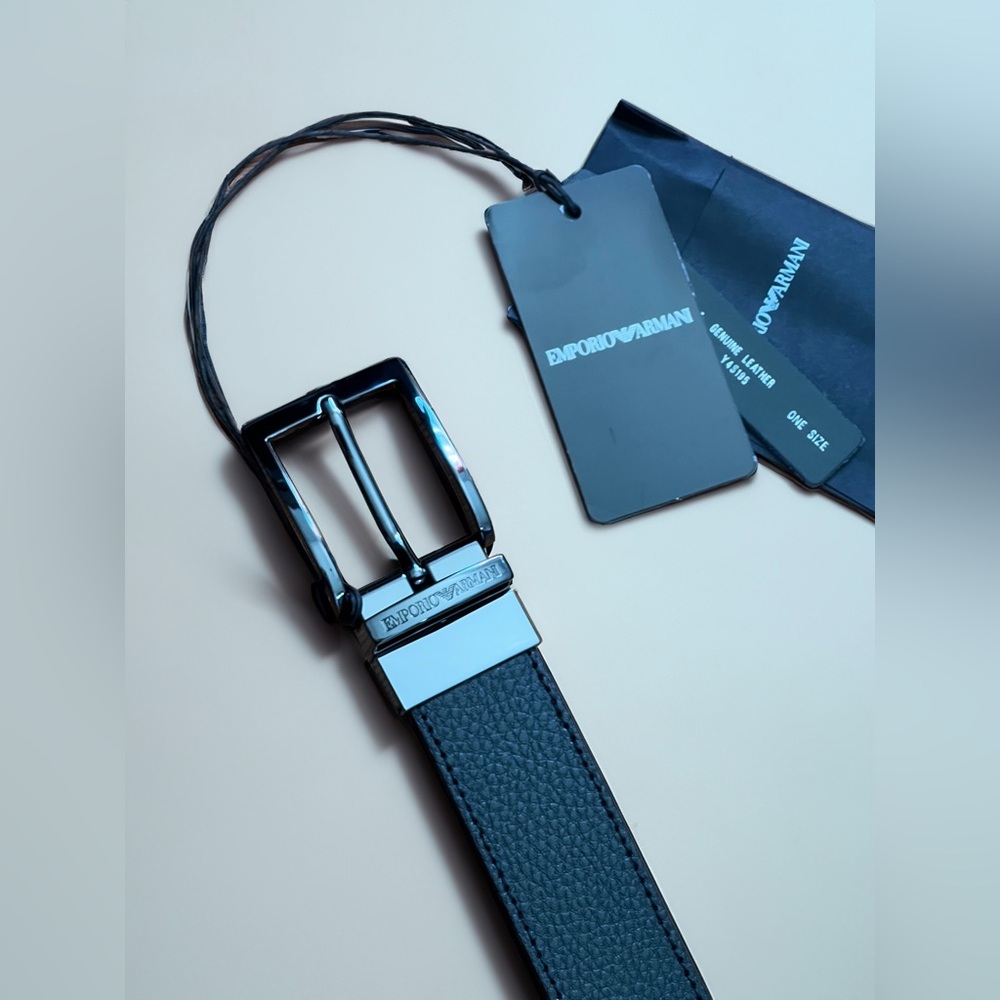 Emporio Armani Reversible Leather Belt | Size: OS (49.5 in length) - NEW w TAG